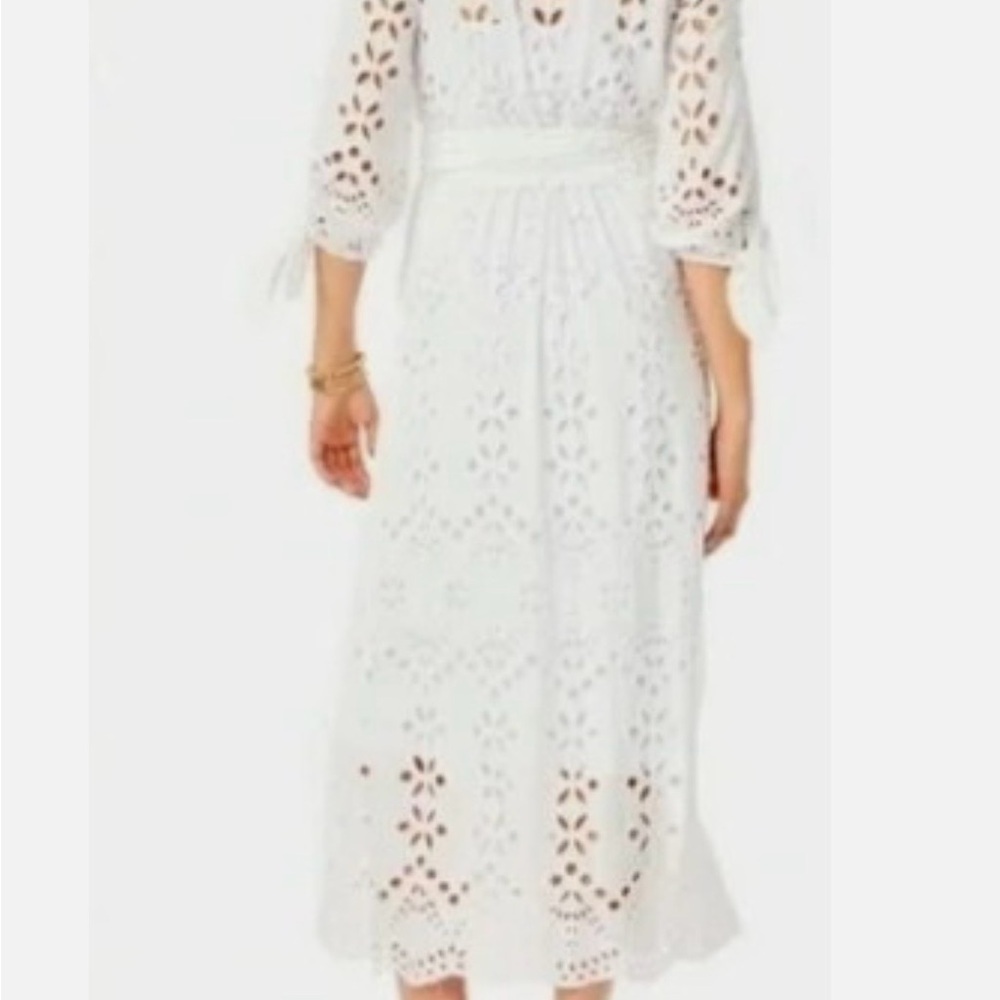 NWT Lilly Pulitzer Amrita Midi White Eyelet Dress - Picture 5 of 10